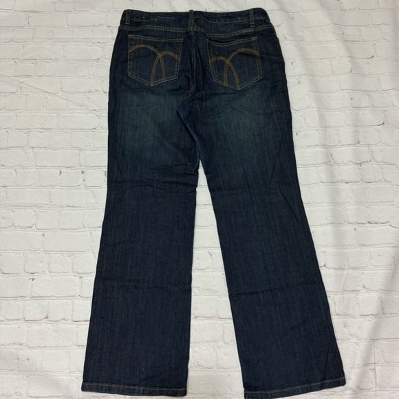 LIZ CLAIBORNE JEANS BOOTCUT dark wash denim women’s pants in size 12 GUC - Picture 14 of 16